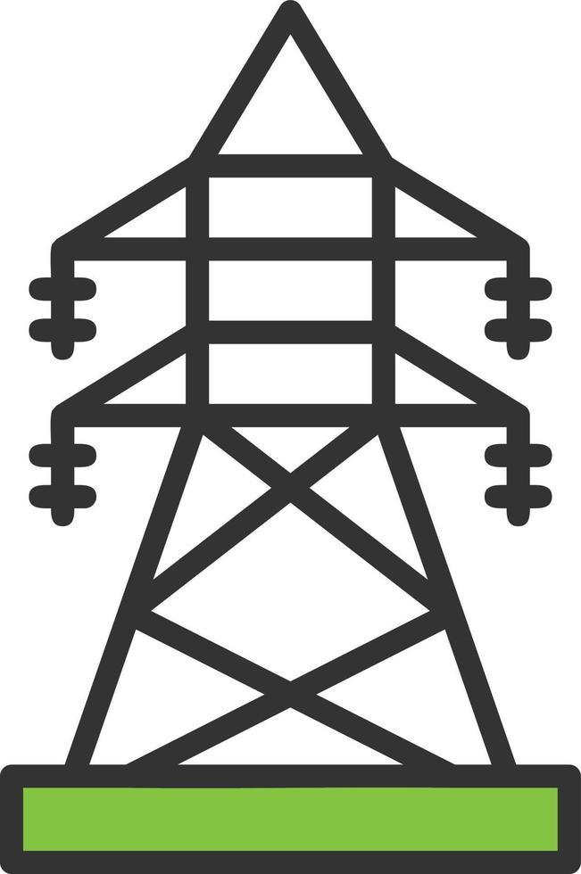 Electricity Line Filled Icon vector