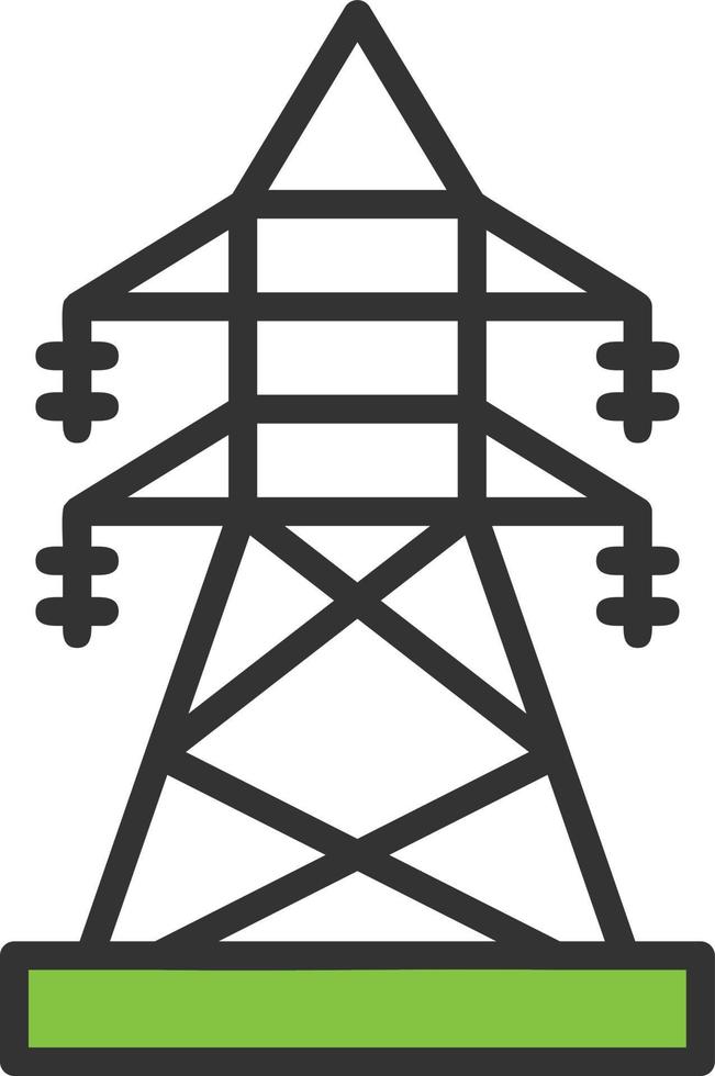 Electricity Line Filled Icon vector