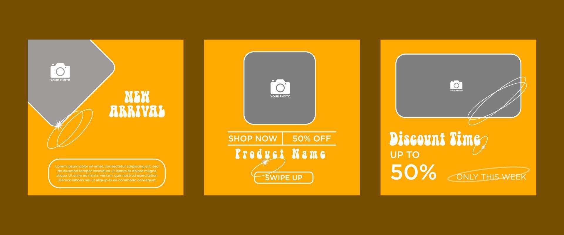 Minimalist social media post template. Trendy editable social media post template. template design. Vector illustration.
