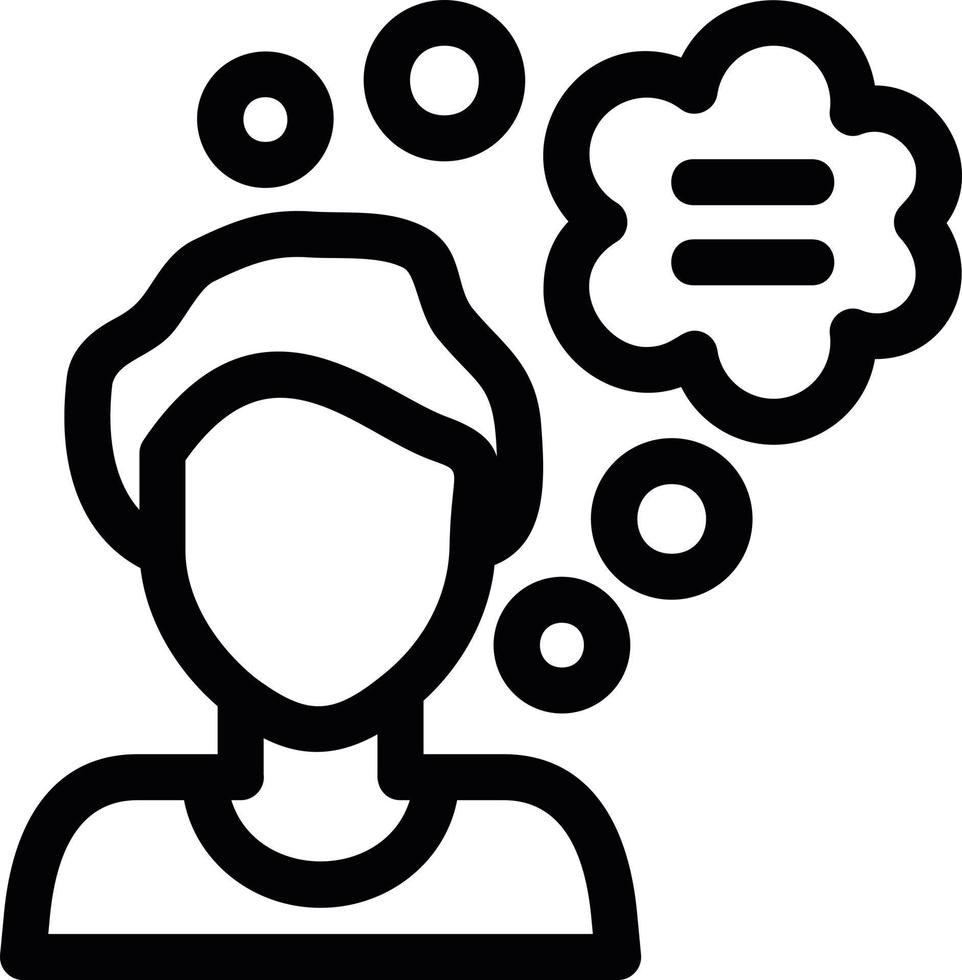 Thinking Line Icon vector