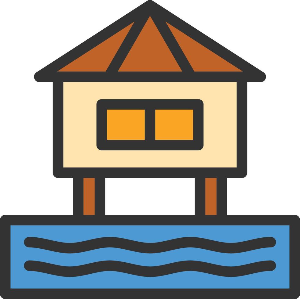 stilts Line Filled Icon vector