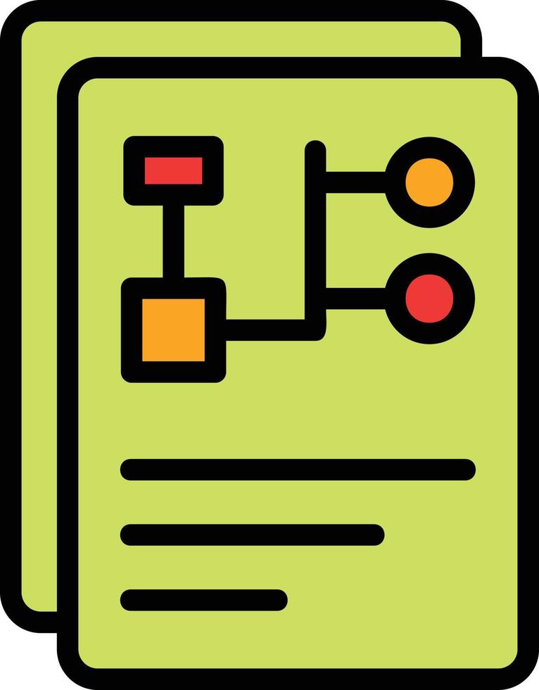 Workflow Line Filled Icon vector