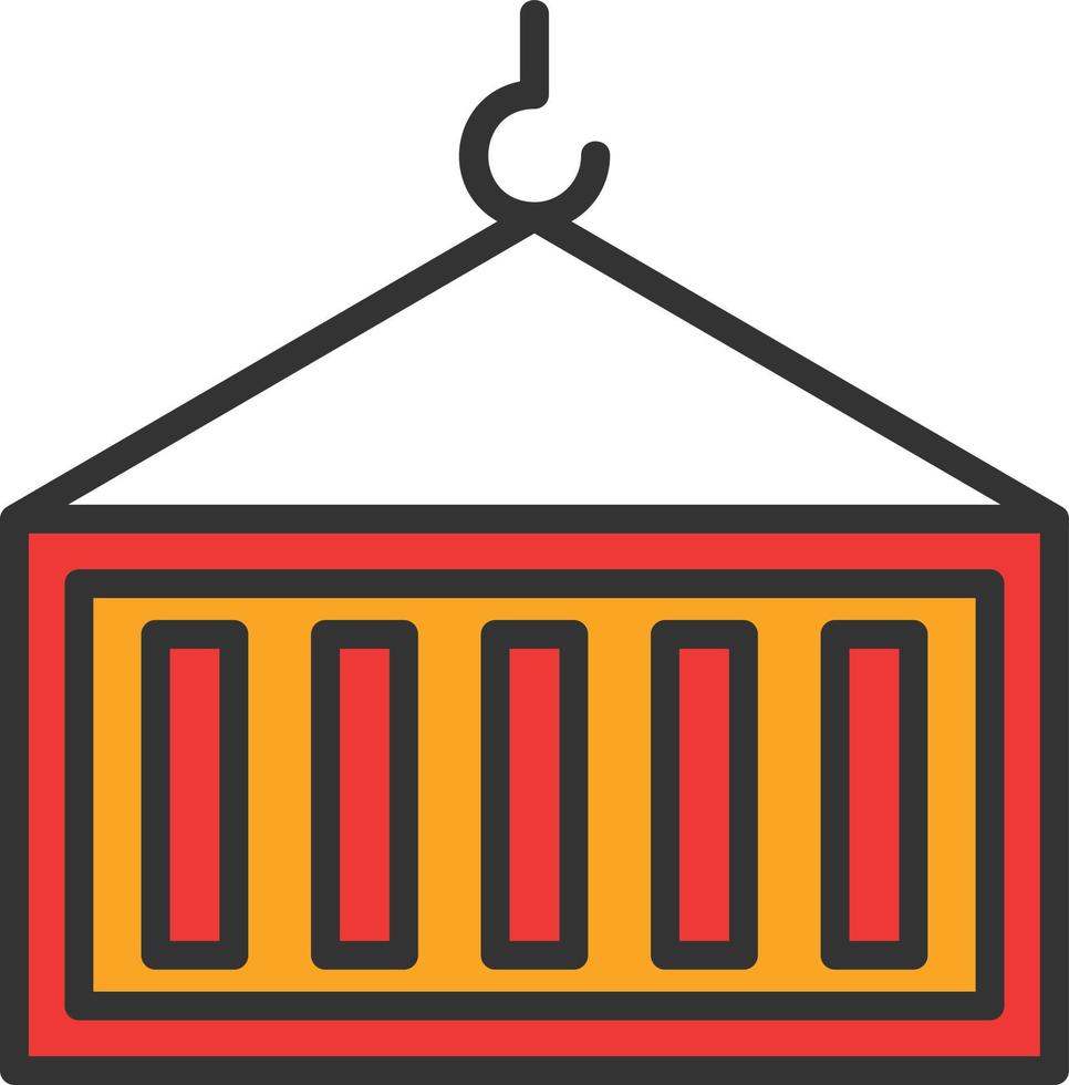 Container Line Filled Icon vector