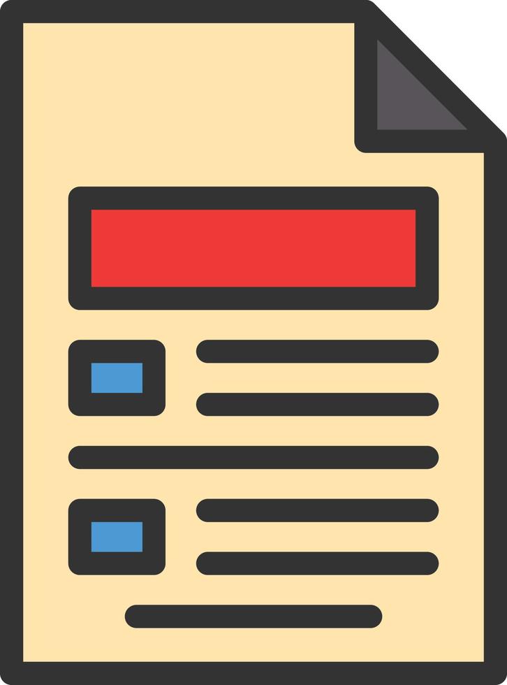 Brief Line Filled Icon vector