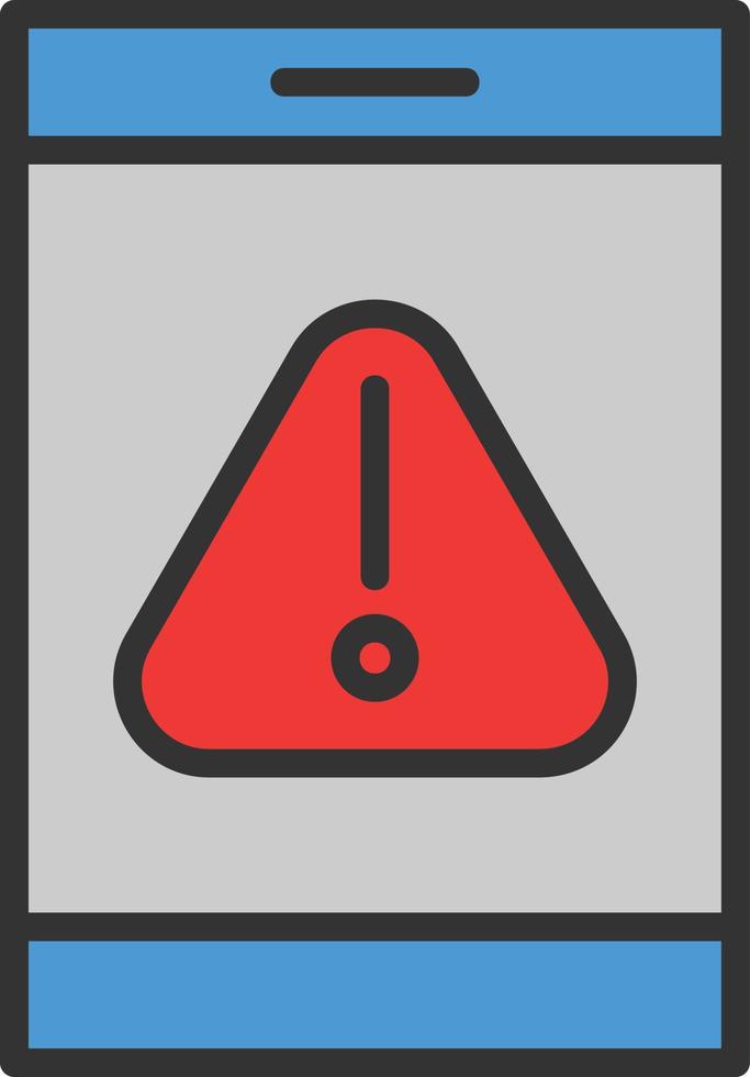 Error Line Filled Icon vector