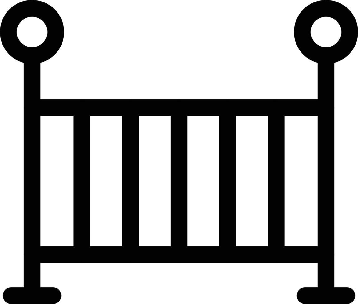 Baby Crib Line Icon vector