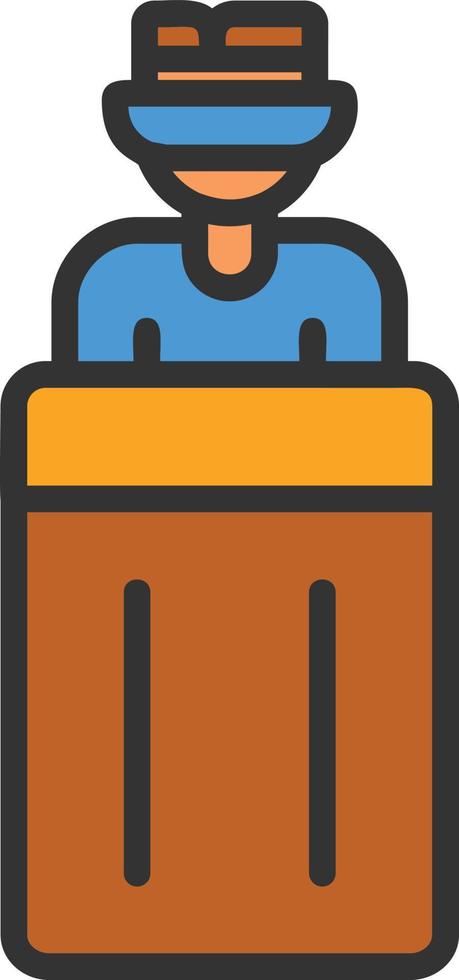 Riot Police Line Filled Icon vector