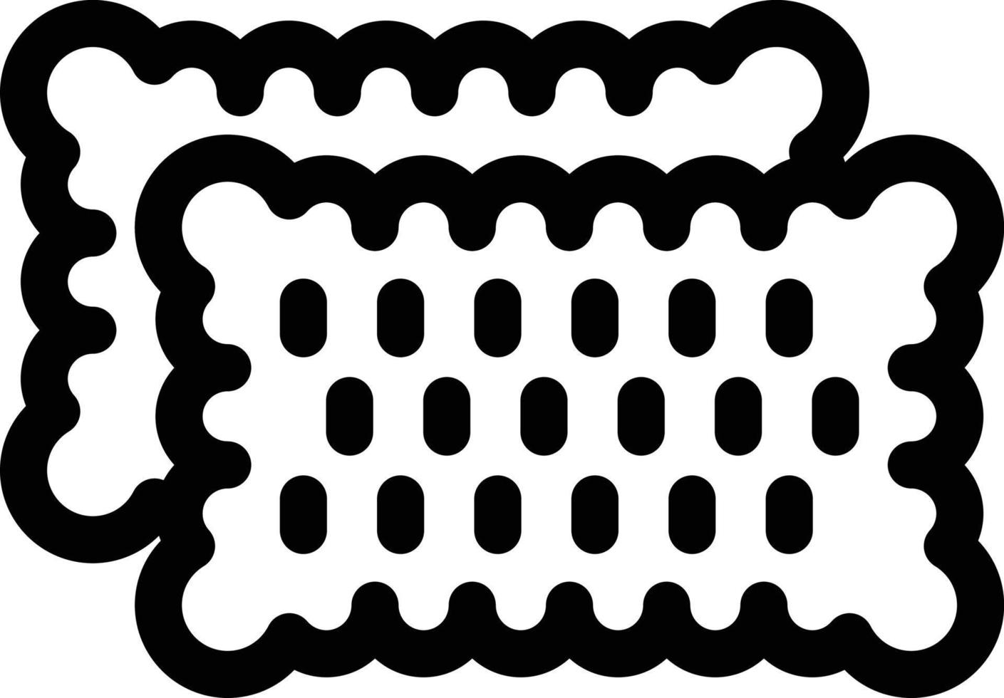 Biscuit Line Icon vector