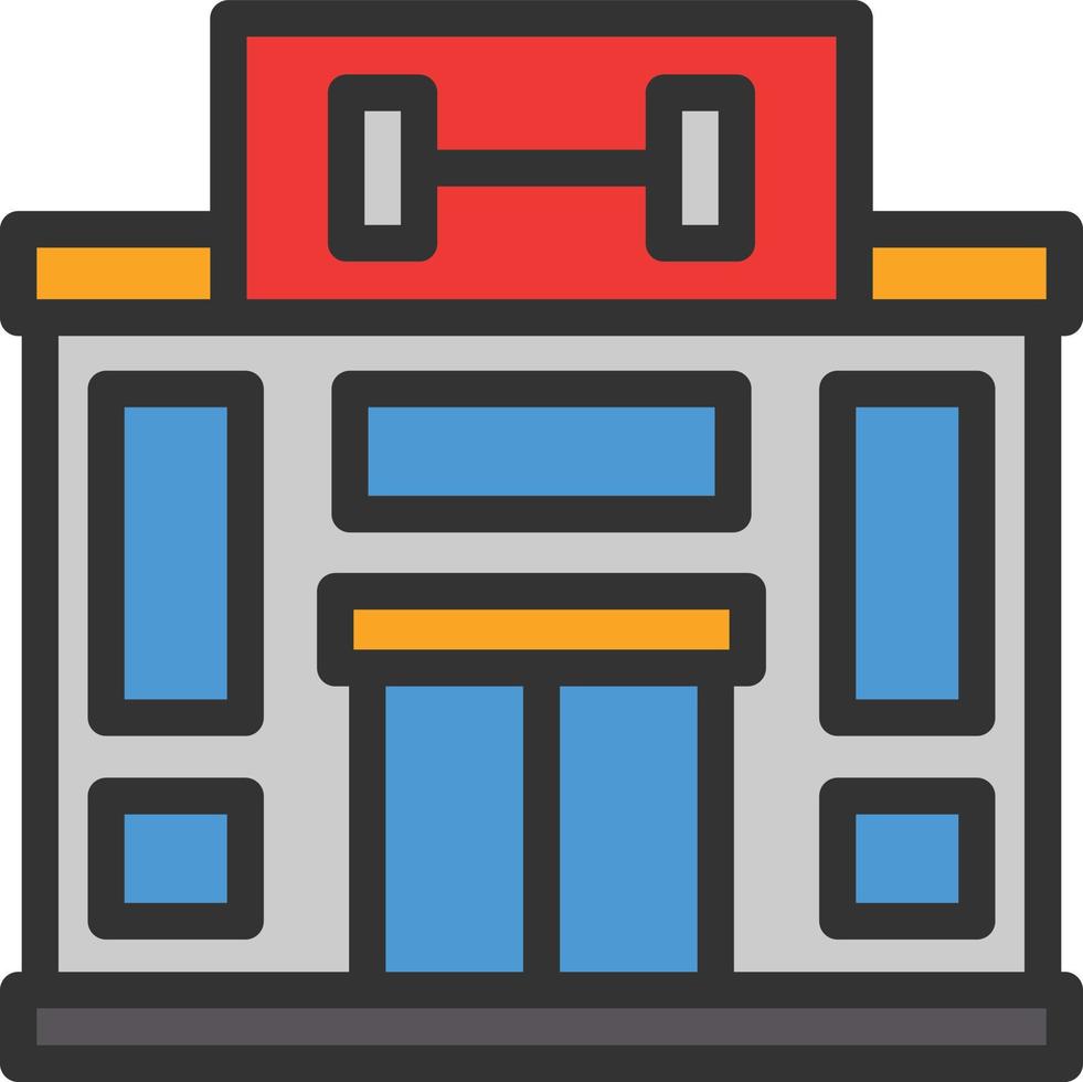 Gym Line Filled Icon vector