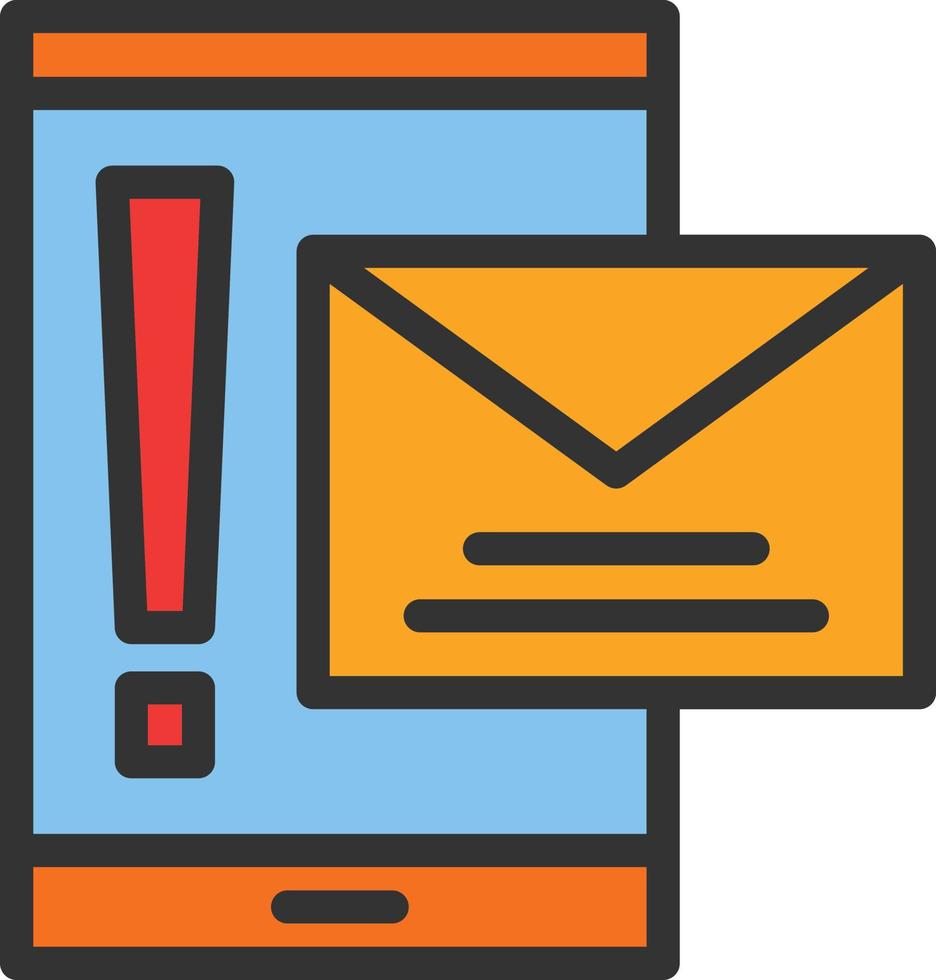 Spam Line Filled Icon vector