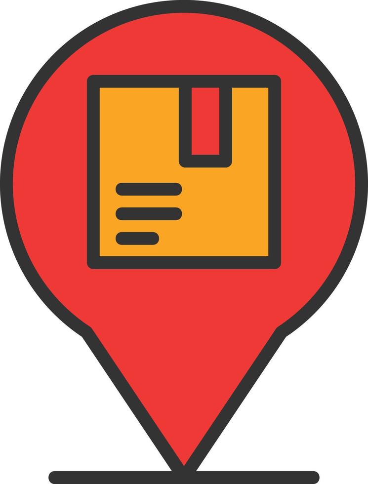 Tracking Line Filled Icon vector