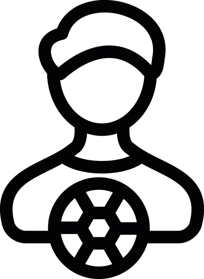 Player Line Icon vector