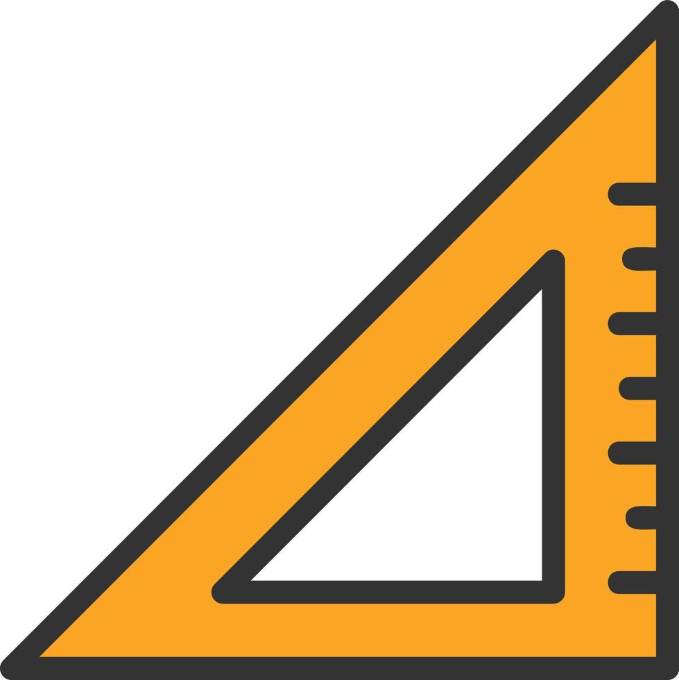 Ruler Line Filled Icon vector