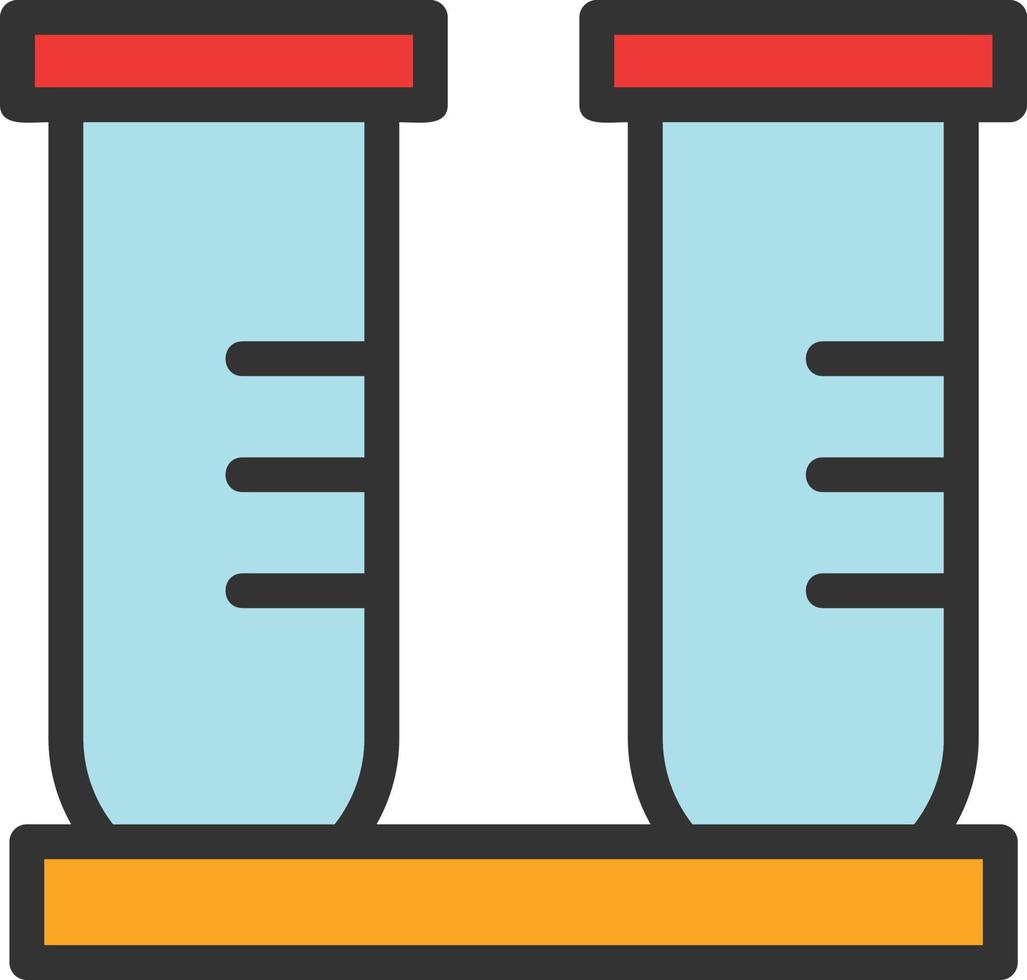 Test Tube Line Filled Icon vector