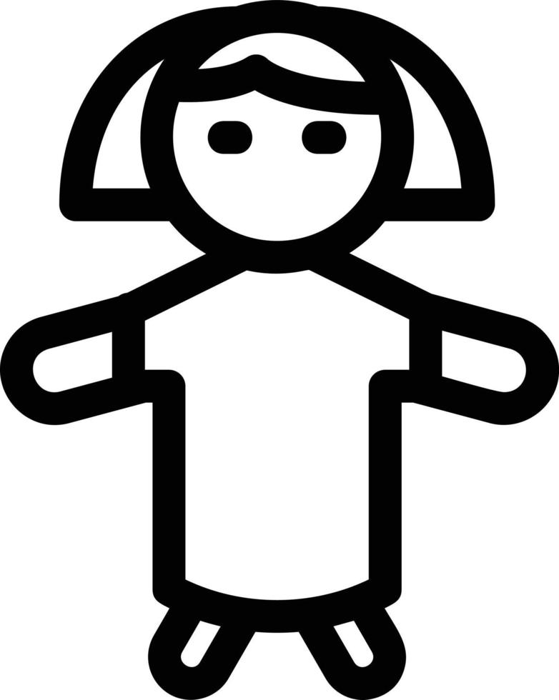 Doll Line Icon vector