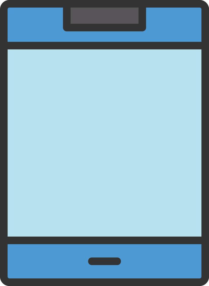 Smartphone Line Filled Icon vector