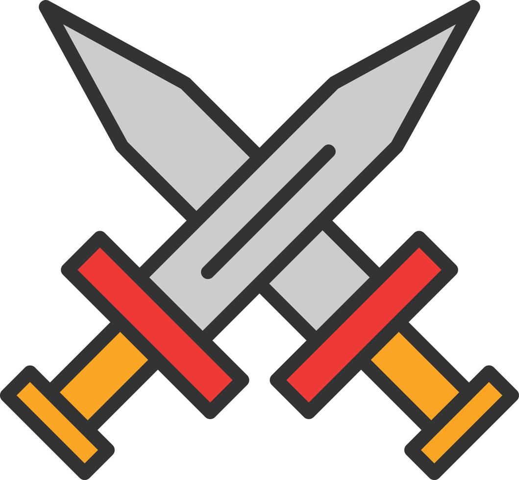 War Line Filled Icon vector