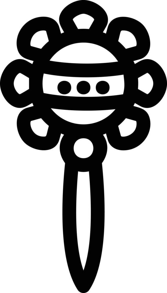 Rattle Line Icon vector