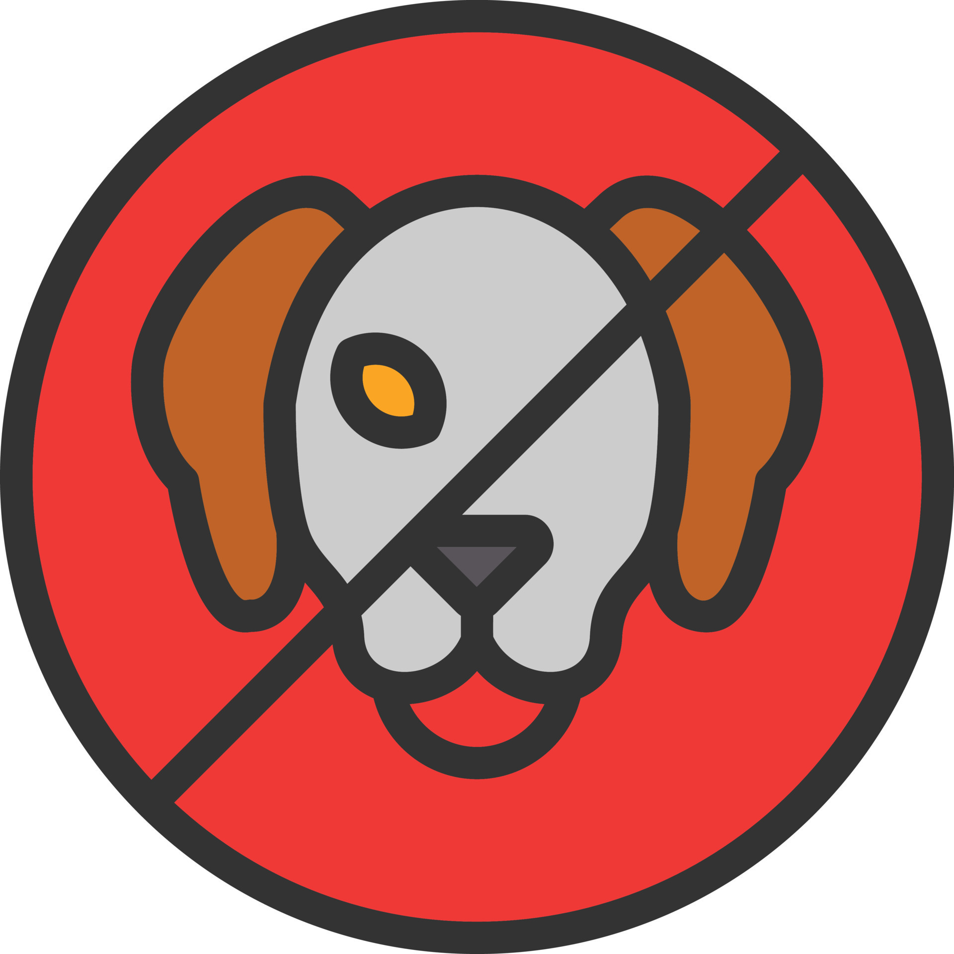 No Pets Line Filled Icon 14715511 Vector Art at Vecteezy