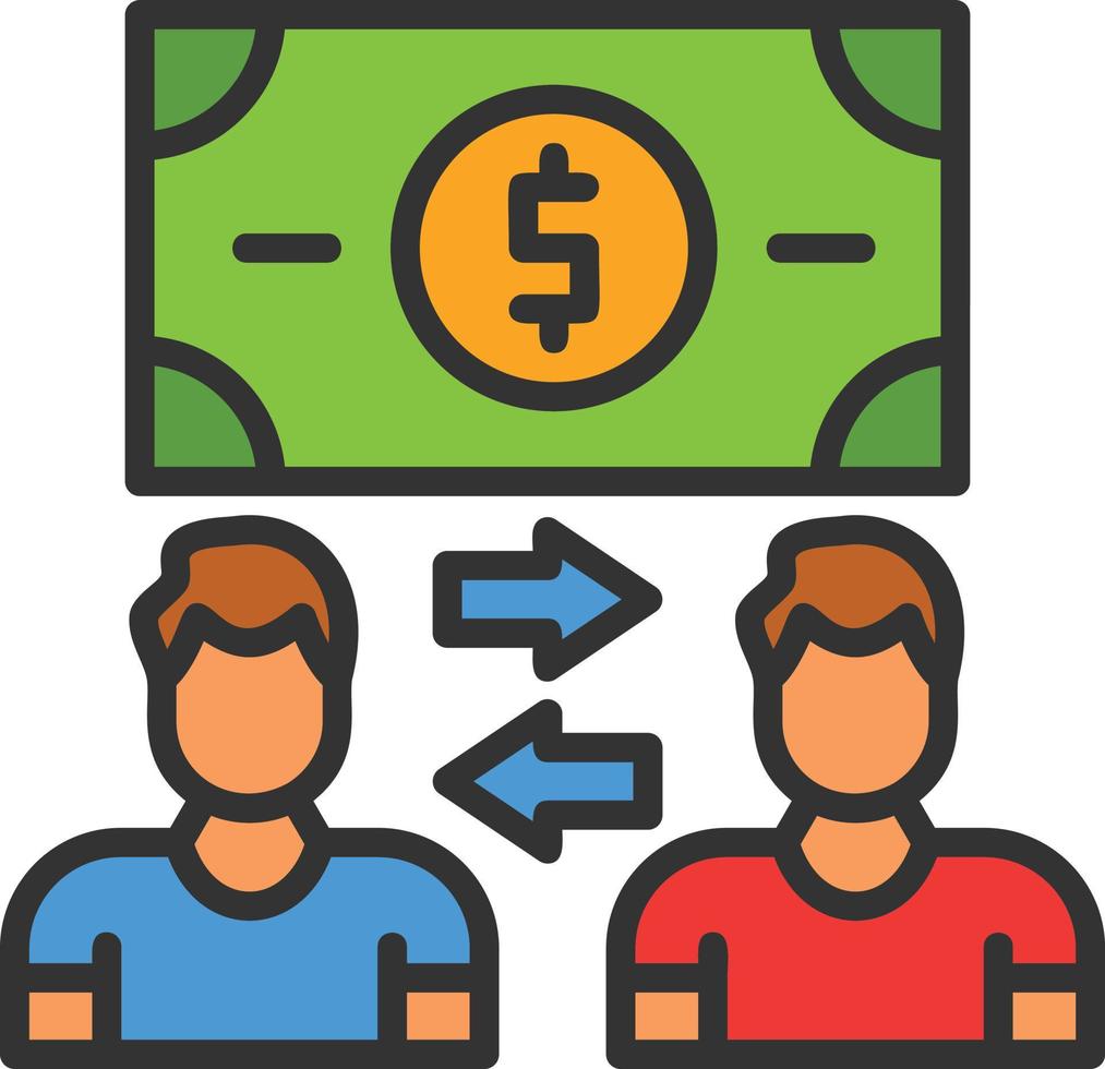 Borrow Line Filled Icon vector