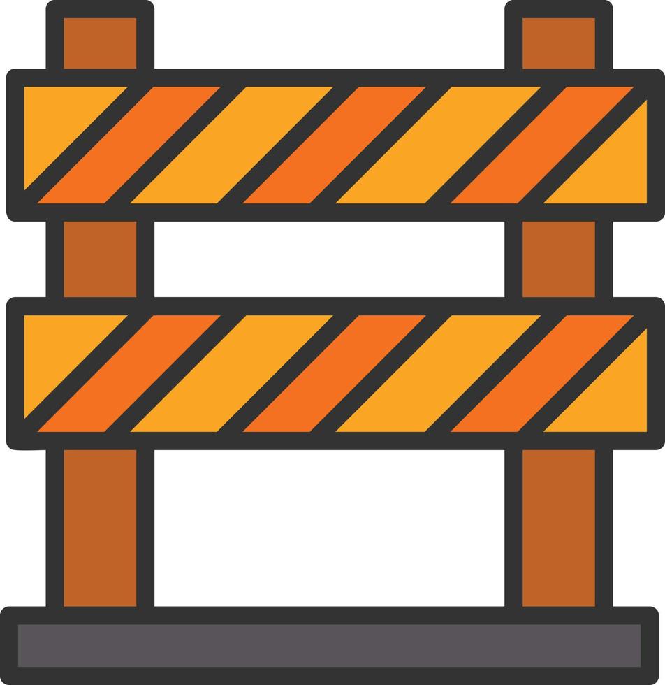 Barrier Line Filled Icon vector