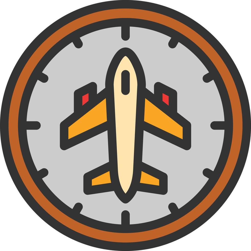 Flight Timings Line Filled Icon vector