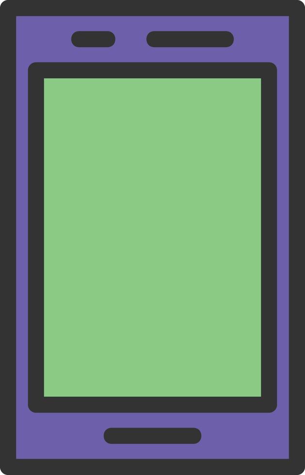 Smartphone Line Filled Icon vector
