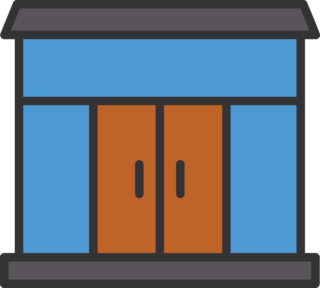 Storefront Line Filled Icon vector