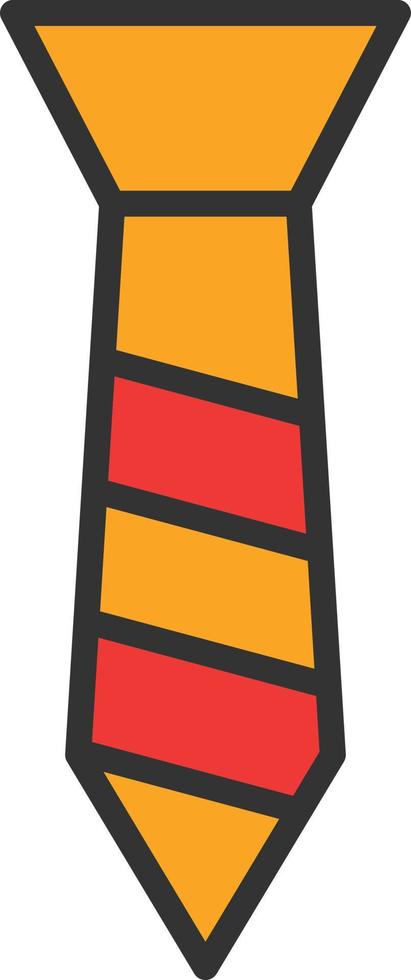 Tie Line Filled Icon vector