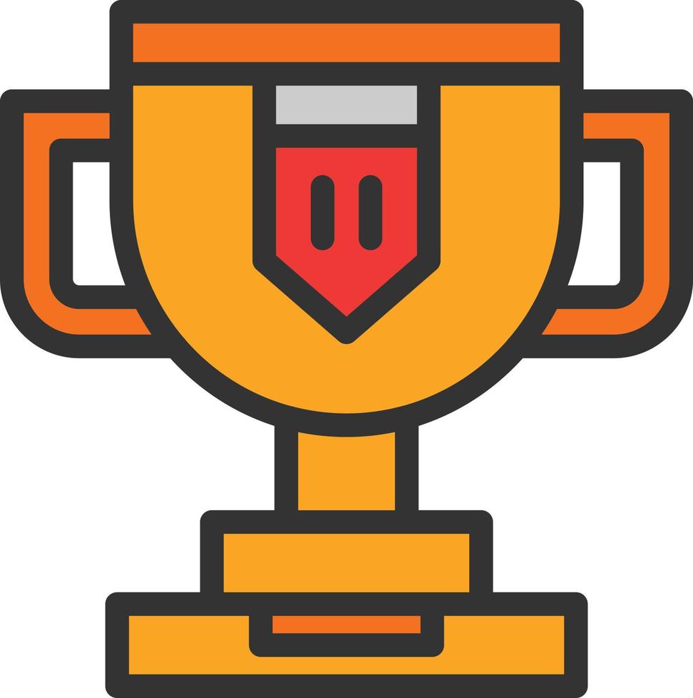 Award Line Filled Icon vector