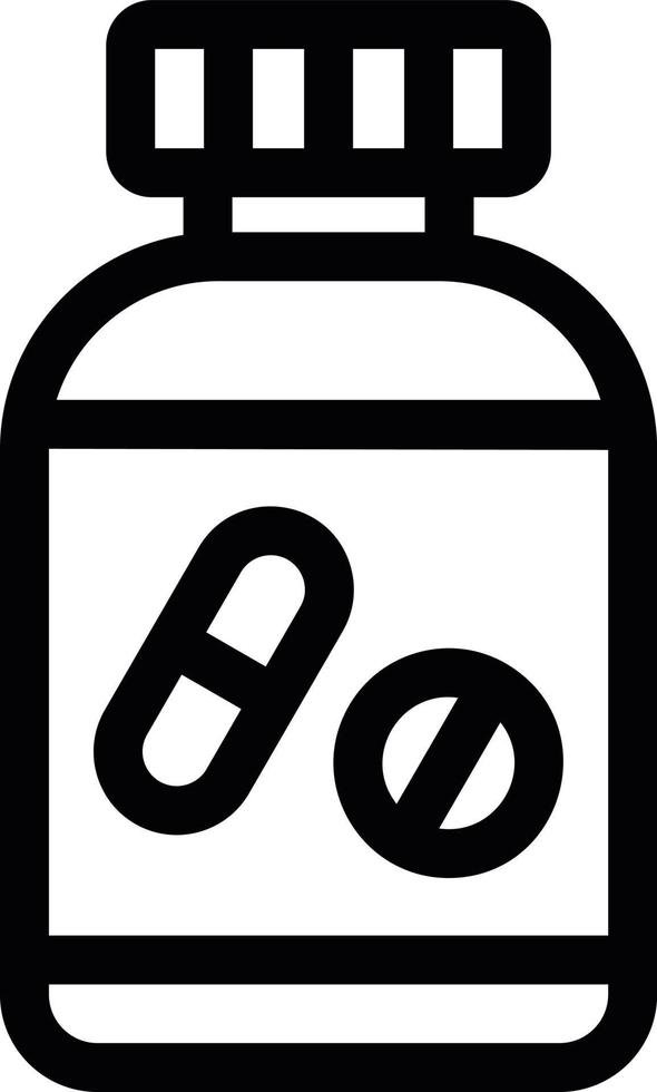 Tablets Bottle Line Icon vector