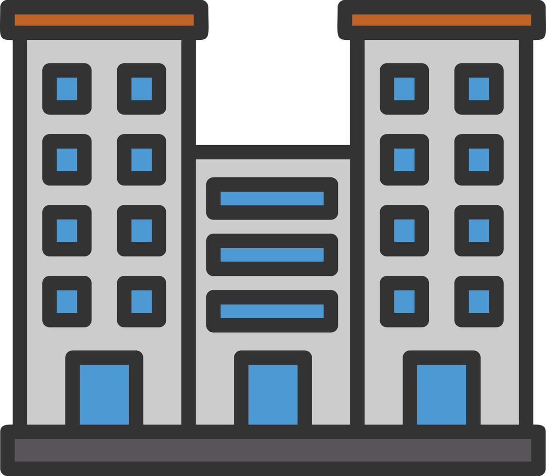 Condominium Line Filled Icon vector