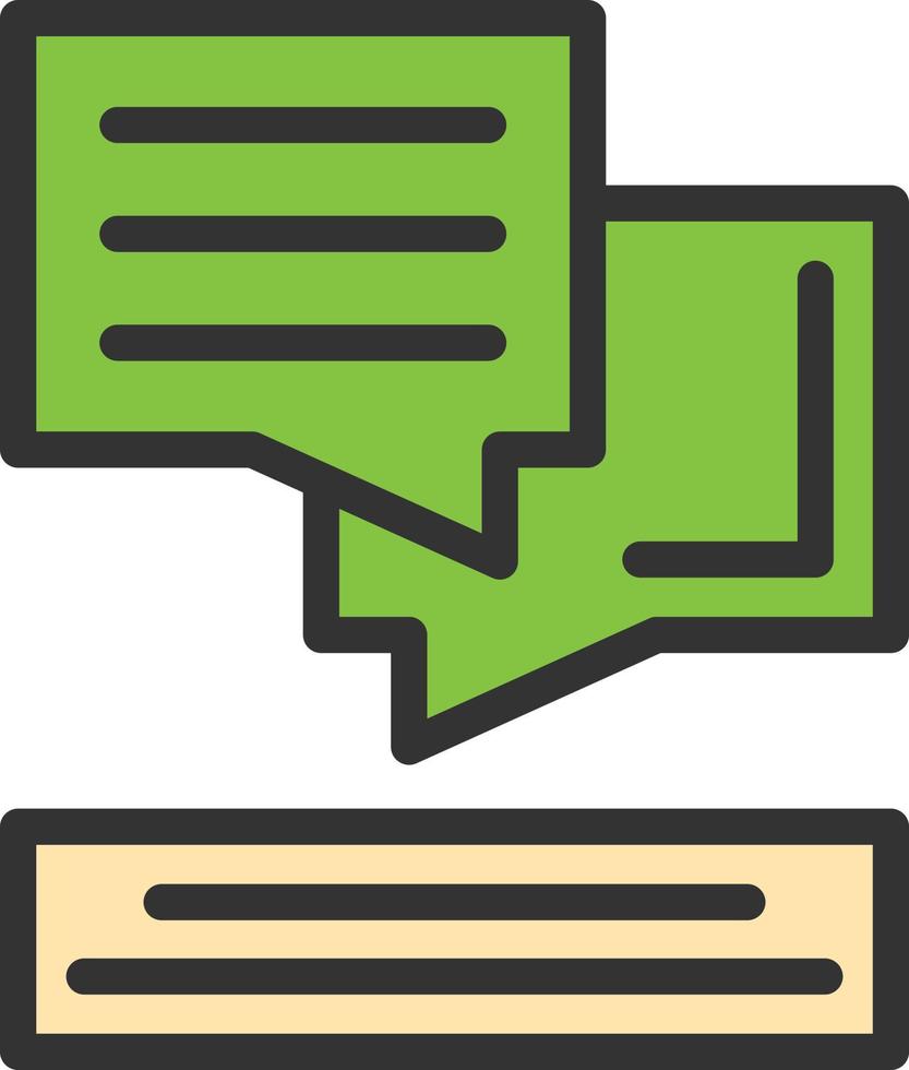 Dialog Line Filled Icon vector
