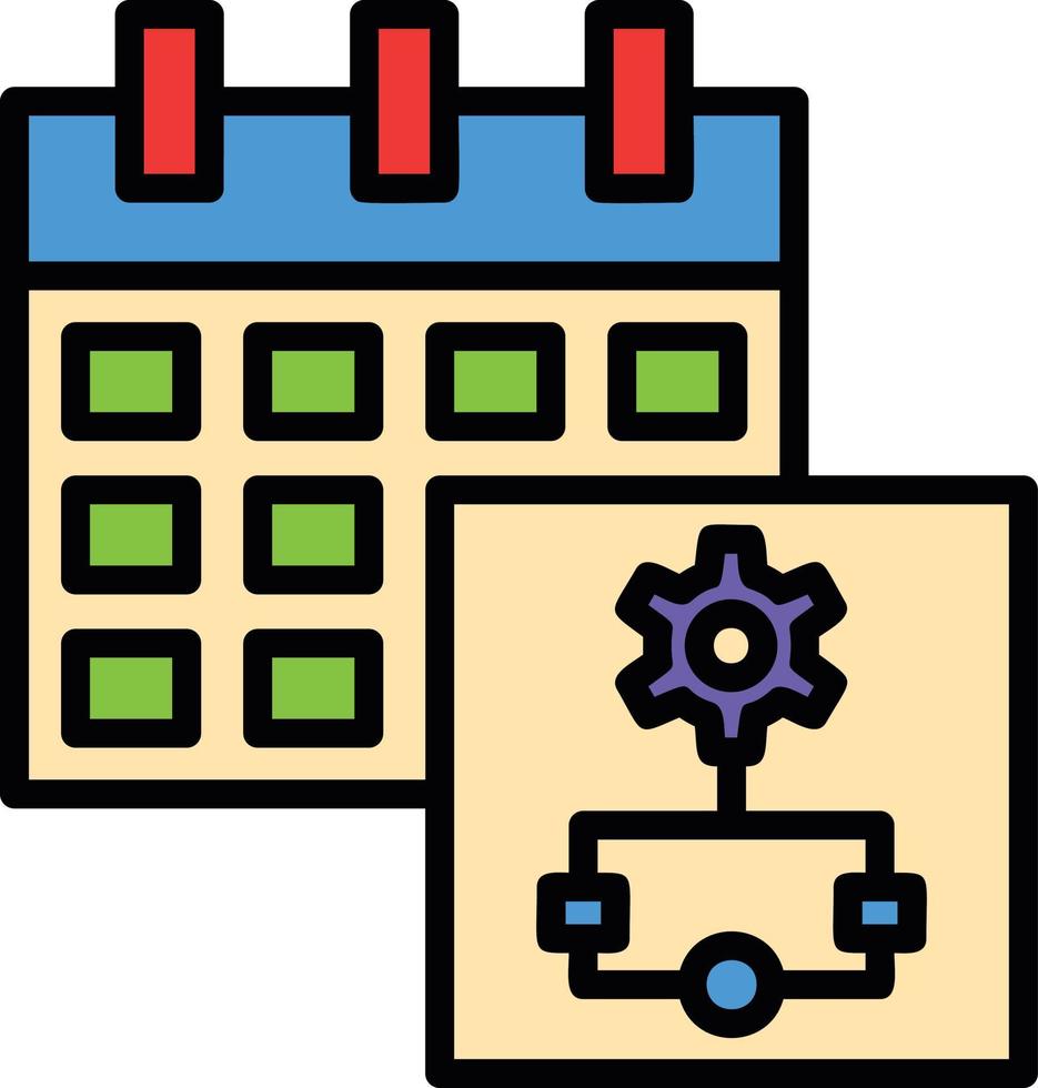 Project Line Filled Icon vector