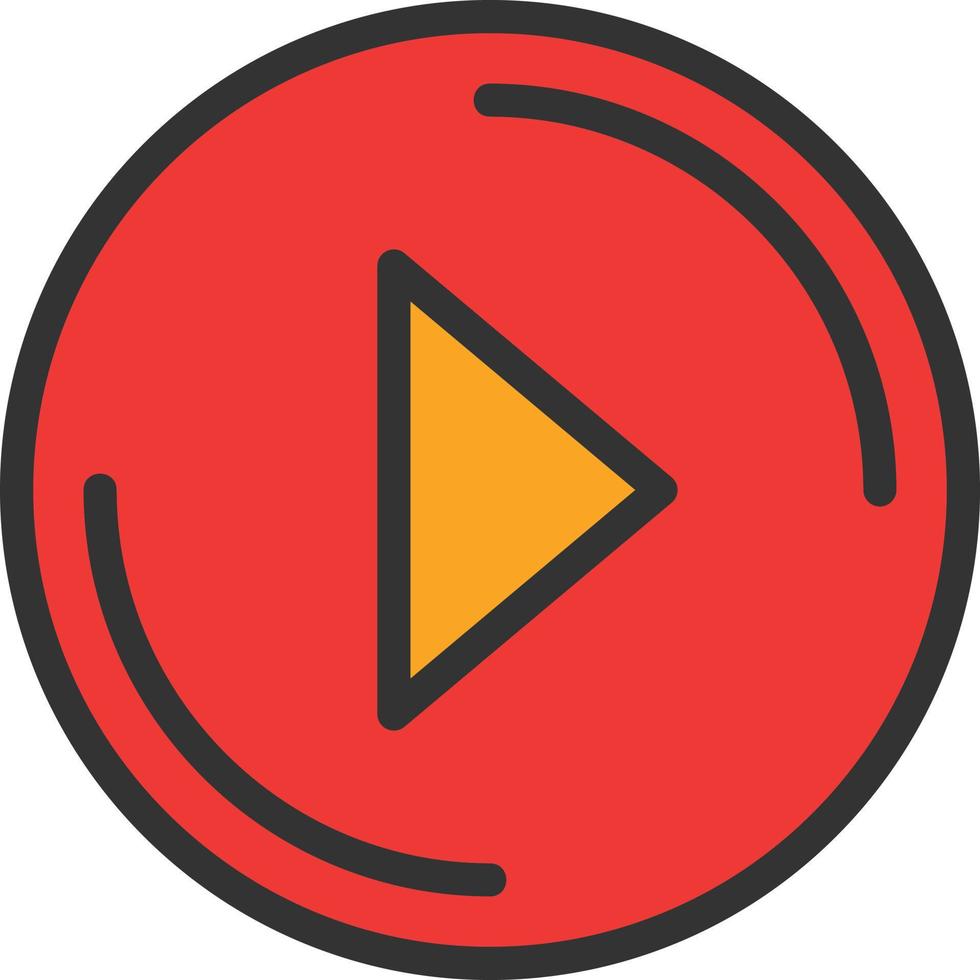 Play button Line Filled Icon vector