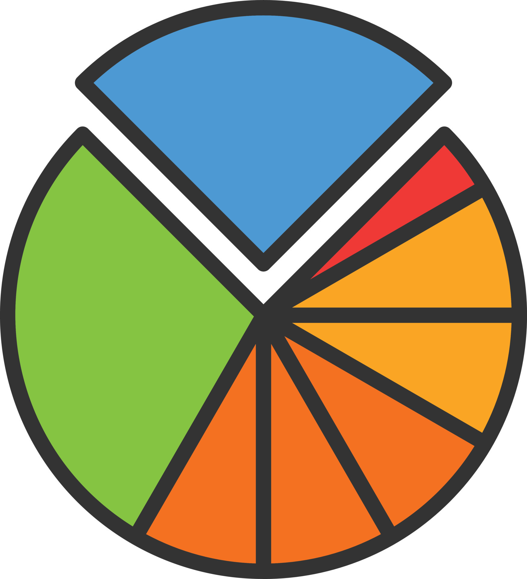 Pie Chart Line Filled Icon 14715615 Vector Art at Vecteezy