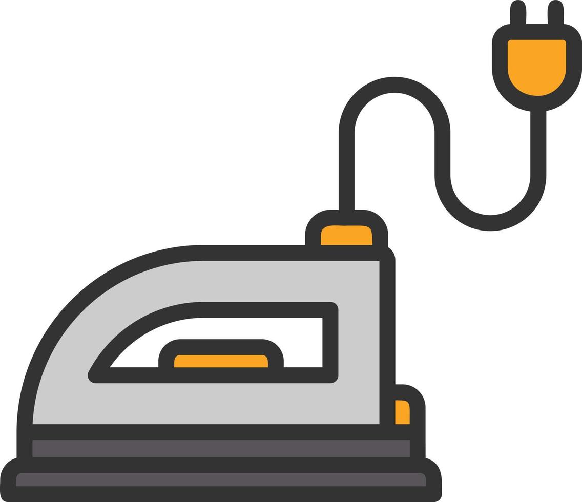 Iron Line Filled Icon vector