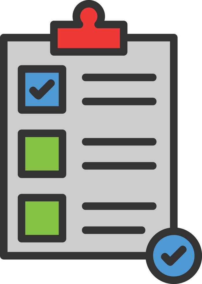 Tasks Line Filled Icon vector