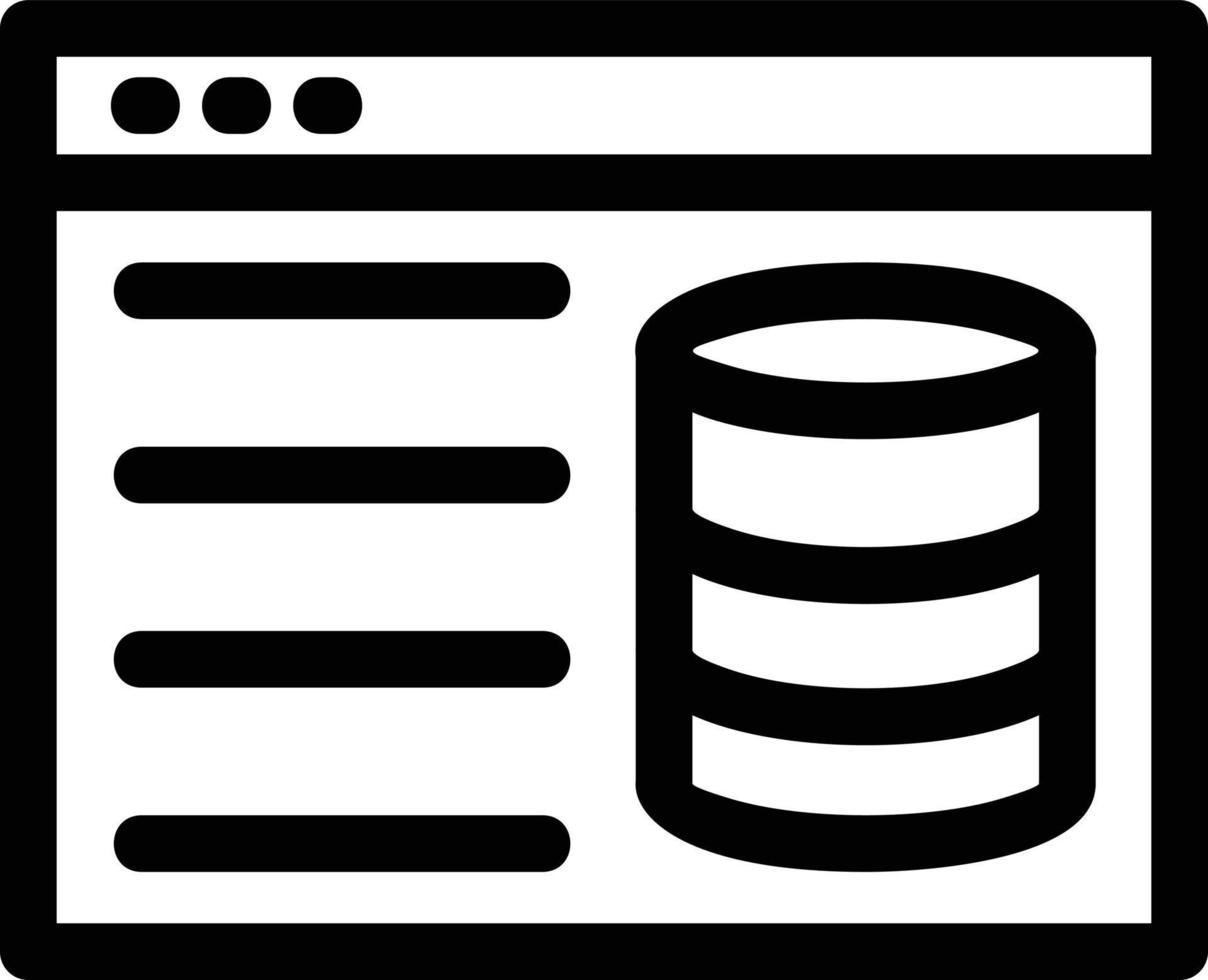 icono de línea de interpretación de datos vector