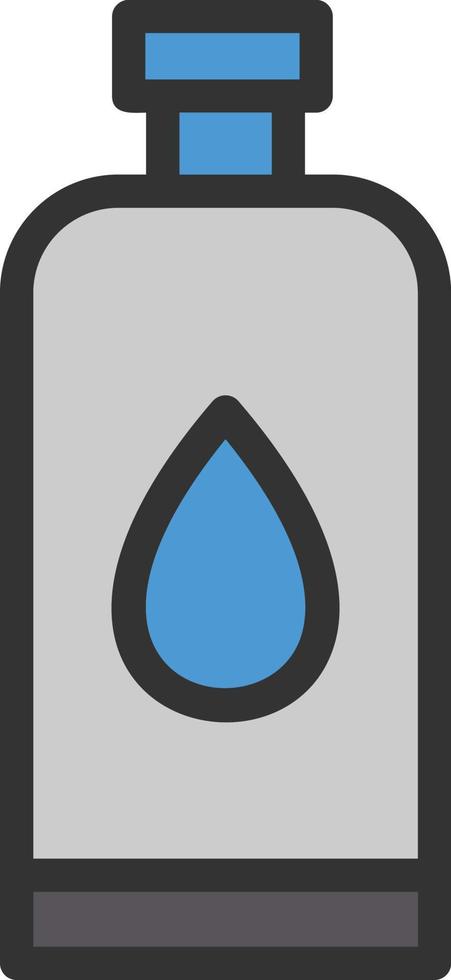 icono lleno de línea de botella de agua vector