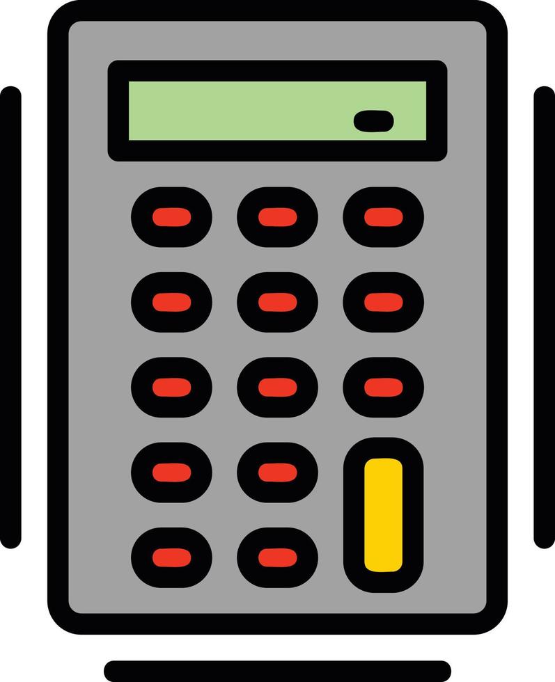 Calculator Line Filled Icon vector