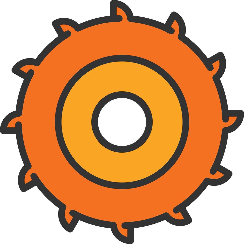 Circular Saw Line Filled Icon vector