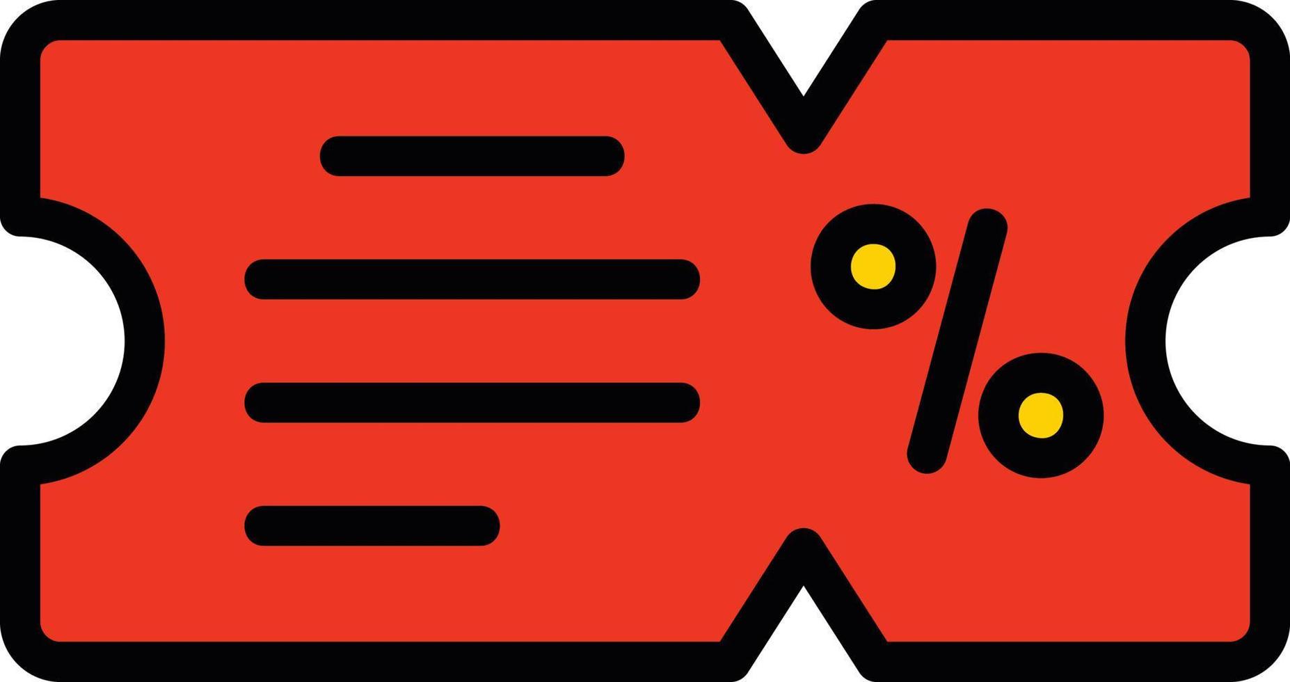 Voucher Line Filled Icon vector