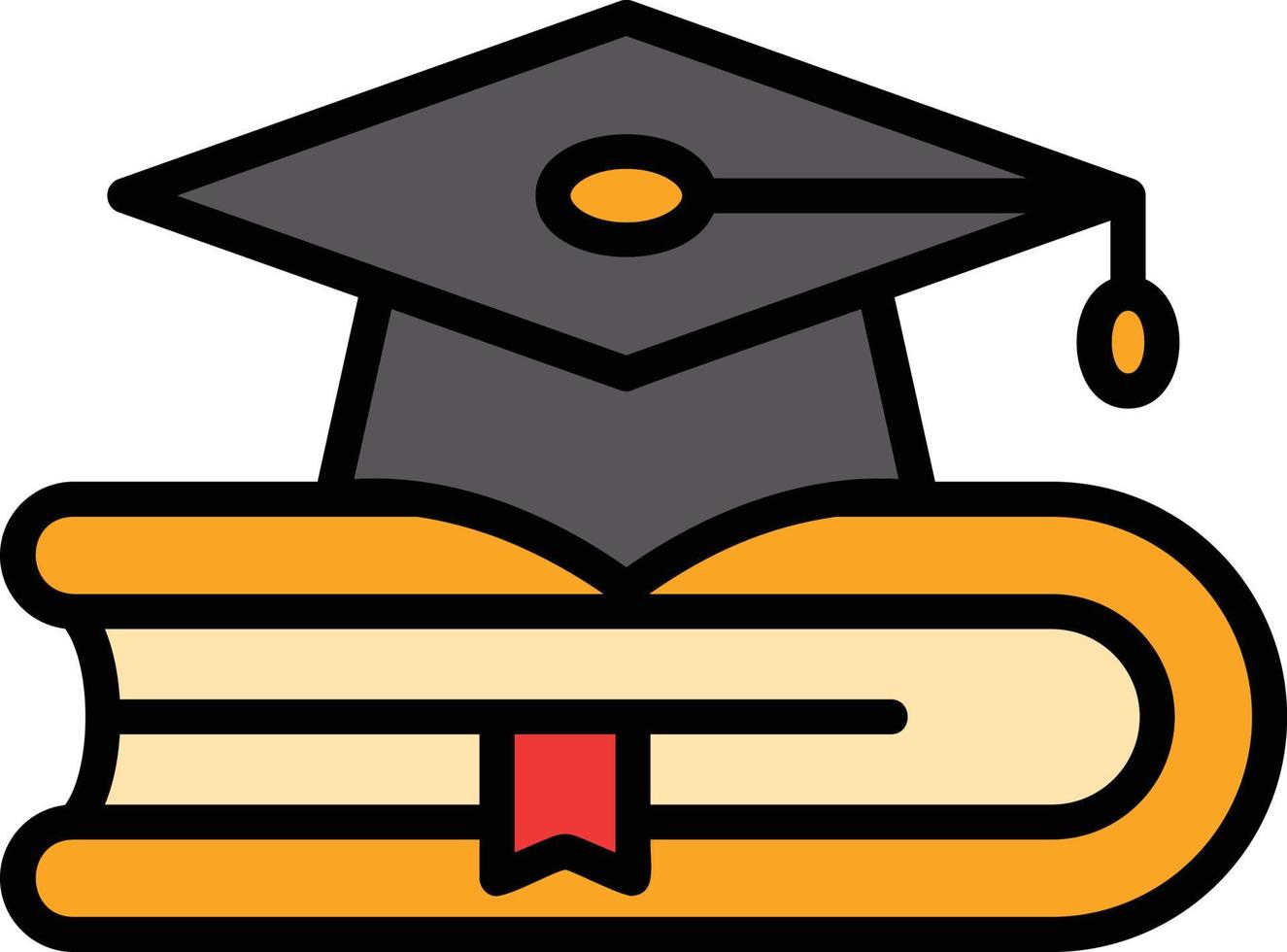 Graduate Line Filled Icon vector