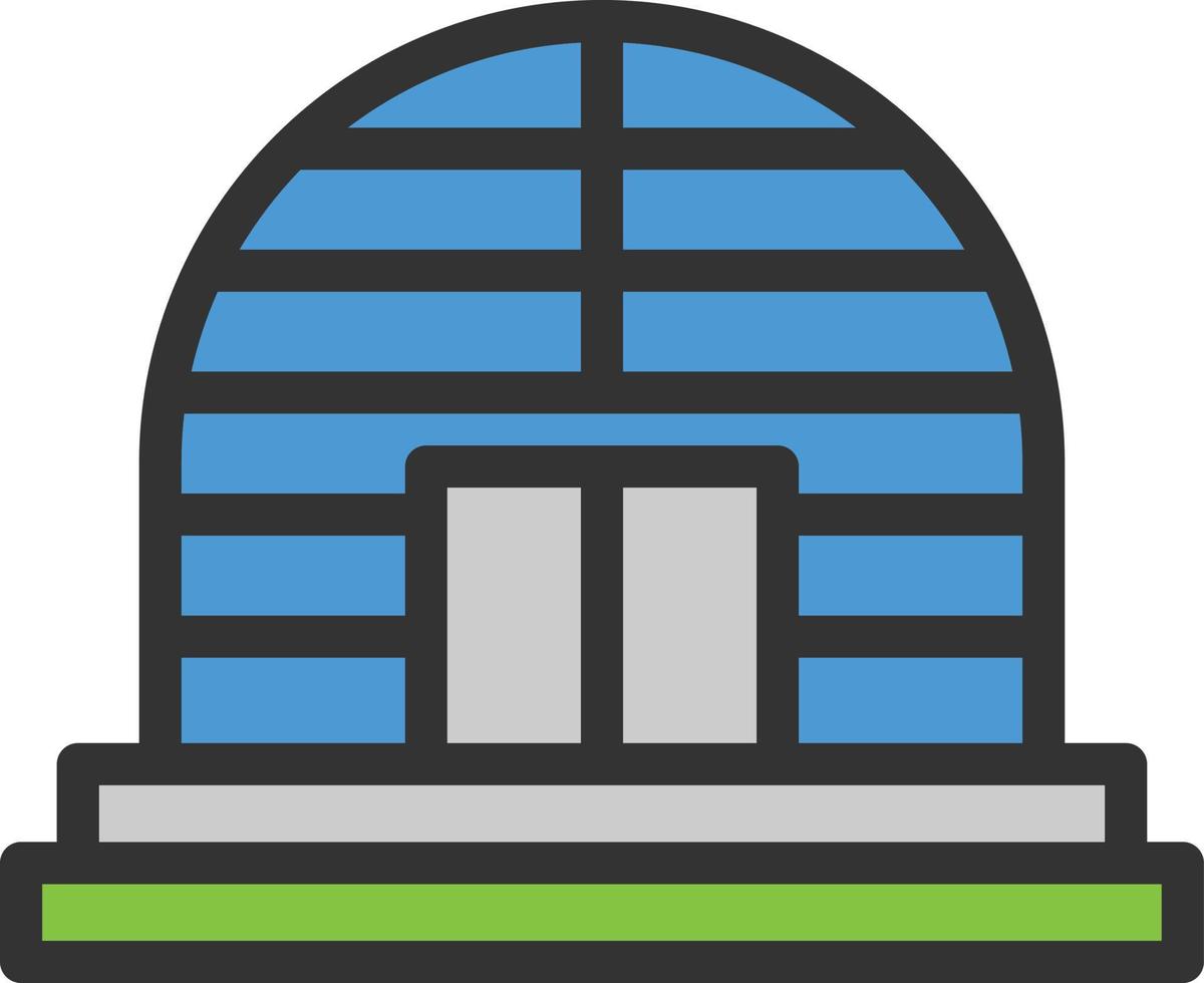 Dome Line Filled Icon vector
