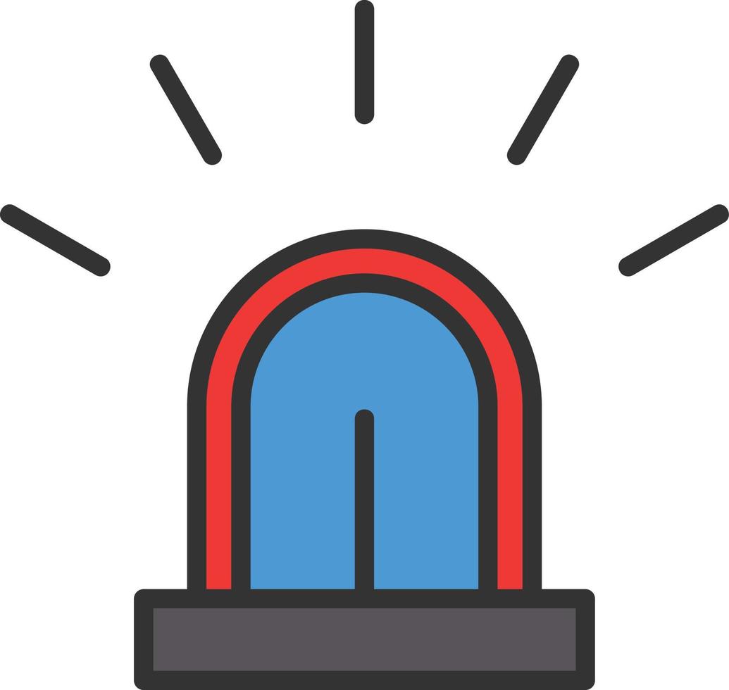 Siren Line Filled Icon vector