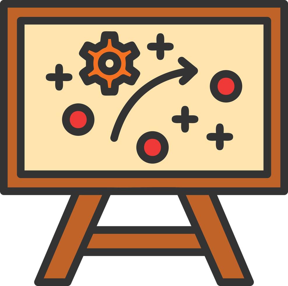 Strategy Line Filled Icon vector