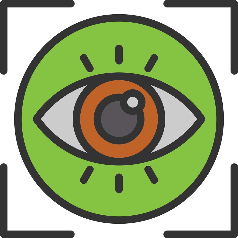 Visual Line Filled Icon vector