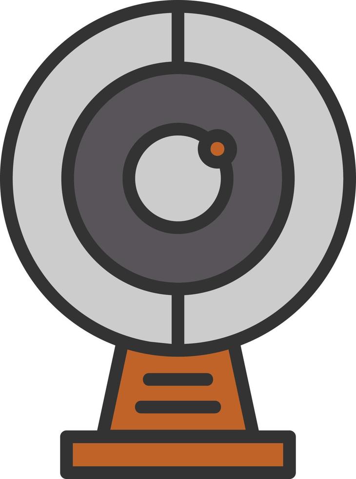 Round Webcam Line Filled Icon vector