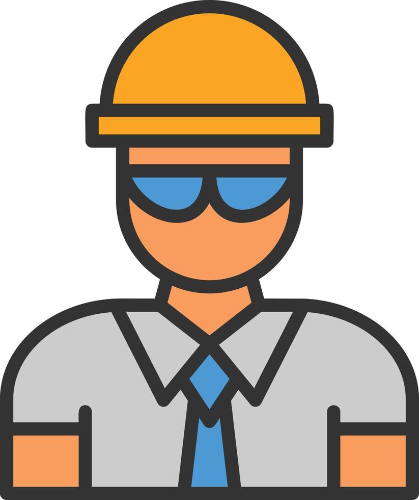 Burglar Line Filled Icon vector